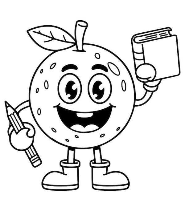 tranh tô màu quả cam 17