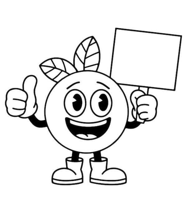 tranh tô màu quả cam 18