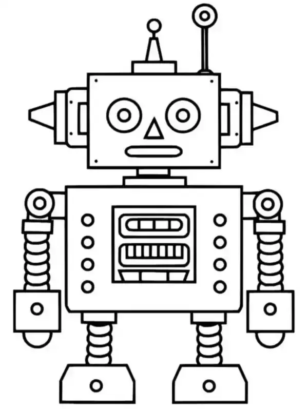 Hình ảnh tranh tô màu robot chiến đấu cực kỳ nổi bật