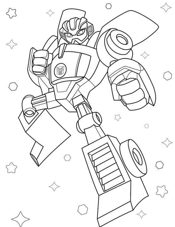 tranh tô màu robot 19