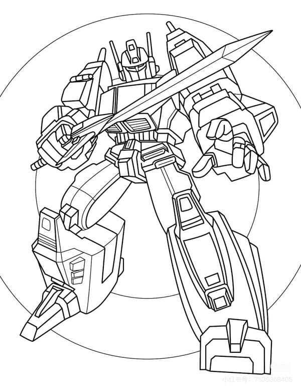 tranh tô màu robot 2