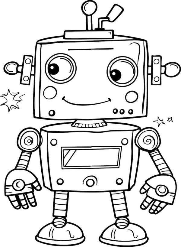 tranh tô màu robot 6