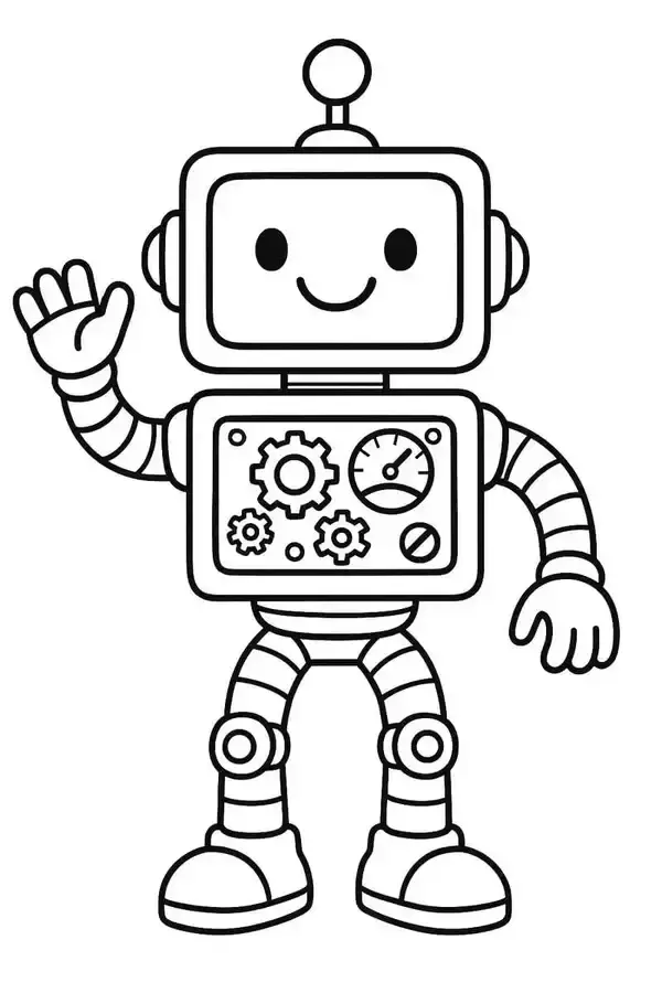 Tranh tô màu robot hiện đại với thiết kế cực kỳ độc đáo