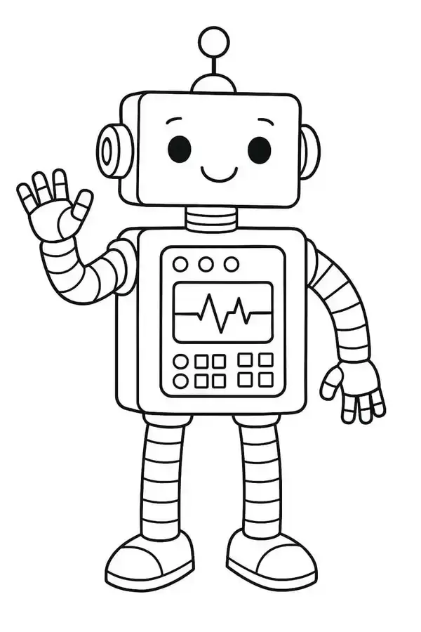 Bộ sưu tập tranh tô màu robot dành cho thiếu nhi vui nhộn