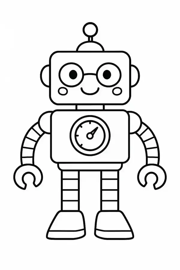 Tranh tô màu robot cute giúp bé phát triển khả năng sáng tạo