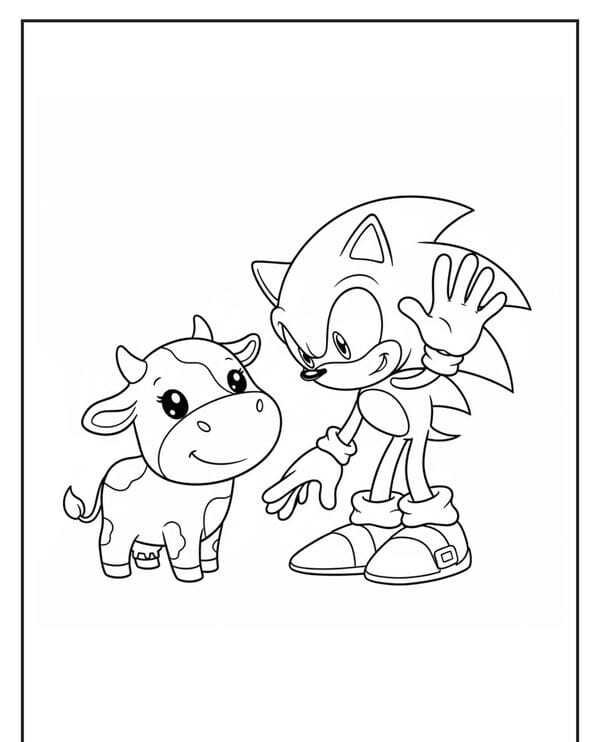 tranh tô màu sonic 10