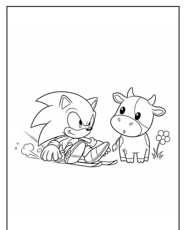 tranh tô màu sonic 12