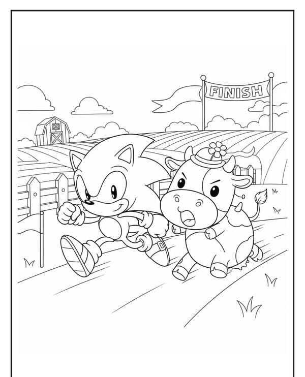 tranh tô màu sonic 14