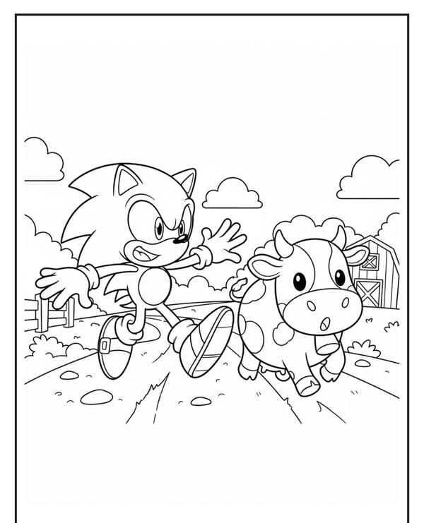 tranh tô màu sonic 15