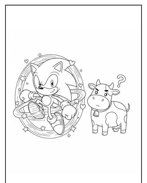 tranh tô màu sonic 16