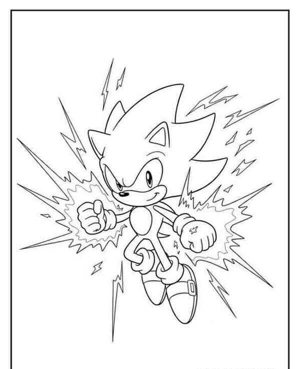 tranh tô màu sonic 23