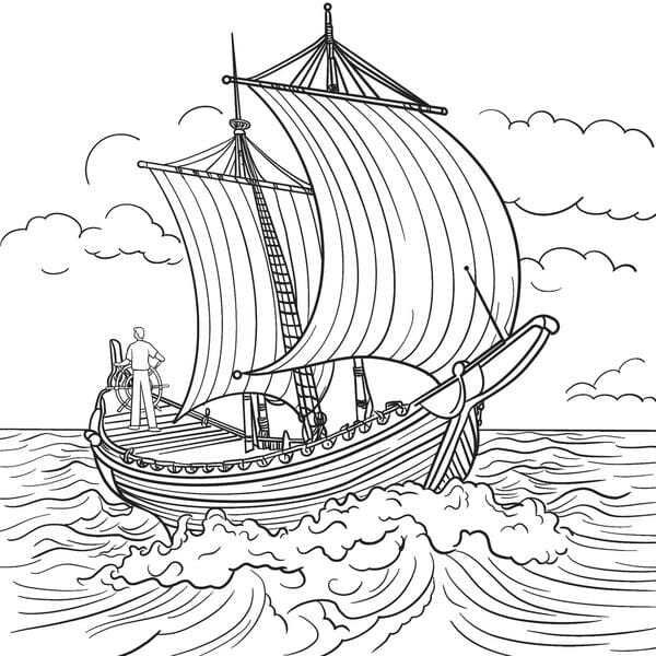 tranh tô màu tàu thủy 11