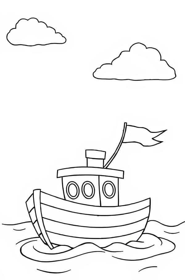 tranh tô màu tàu thủy 15