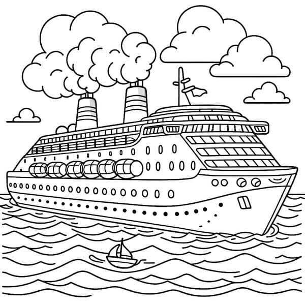 tranh tô màu tàu thủy 2