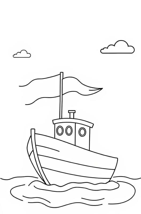 tranh tô màu tàu thủy 20