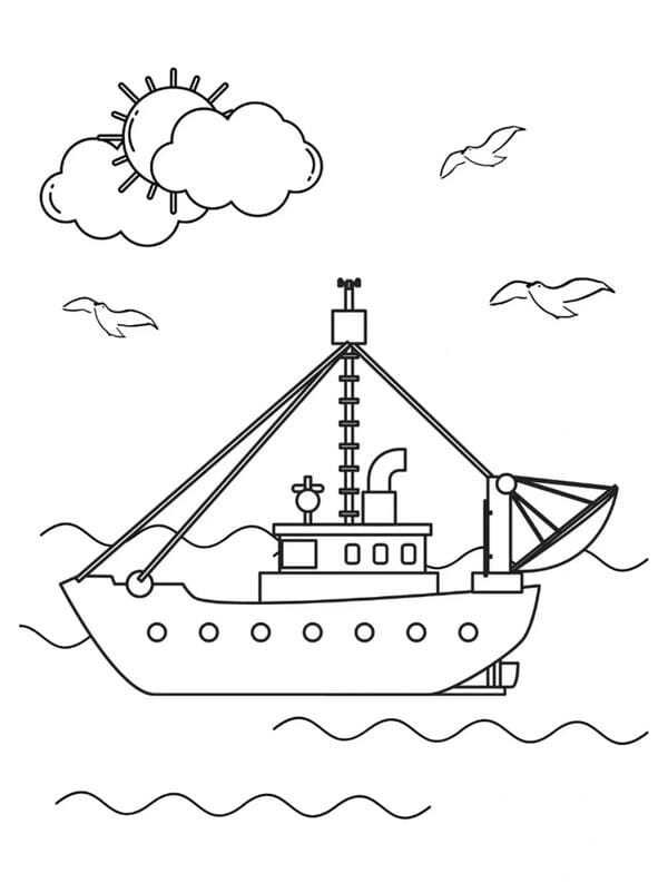 tranh tô màu tàu thủy 29