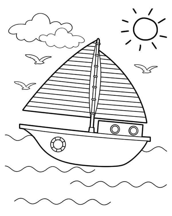 tranh tô màu tàu thủy 30