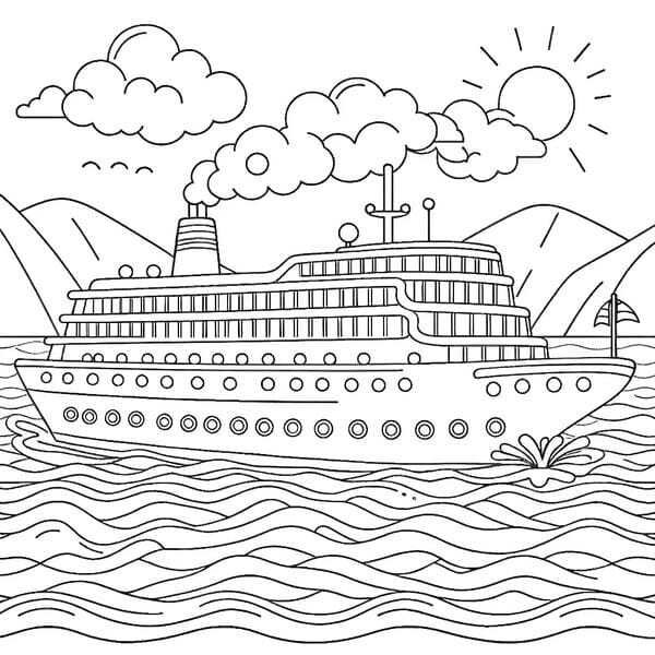 tranh tô màu tàu thủy 4