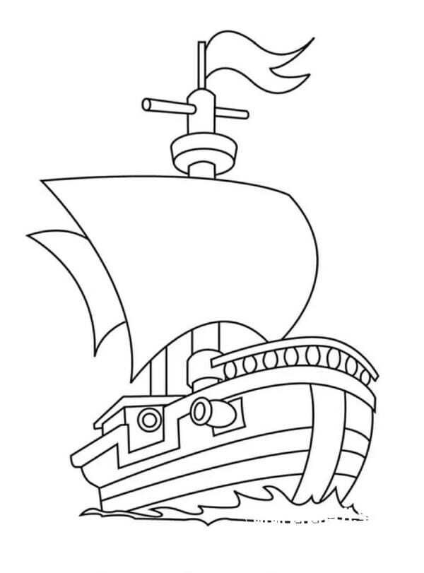 tranh tô màu tàu thủy 6