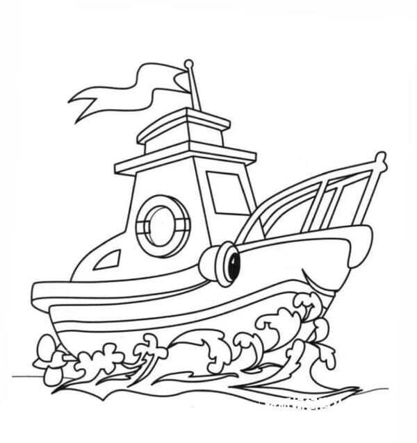 tranh tô màu tàu thủy 7