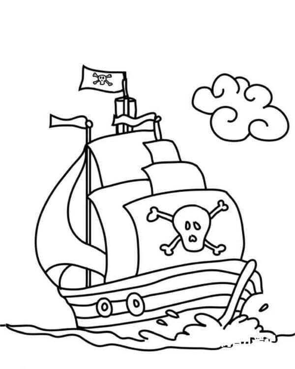 tranh tô màu tàu thủy 8