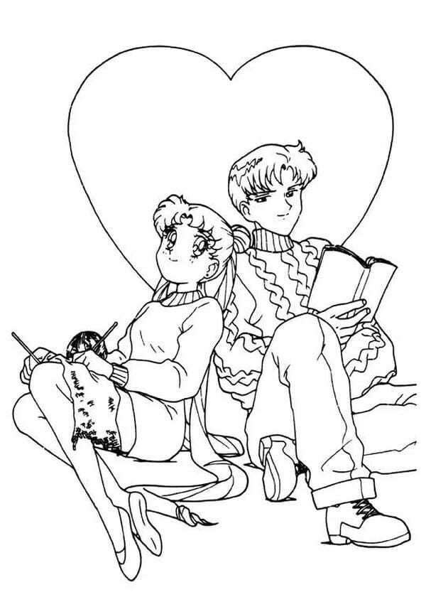 tranh tô màu thủy thủ mặt trăng chibi