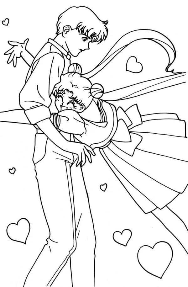 tranh tô màu thủy thủ mặt trăng