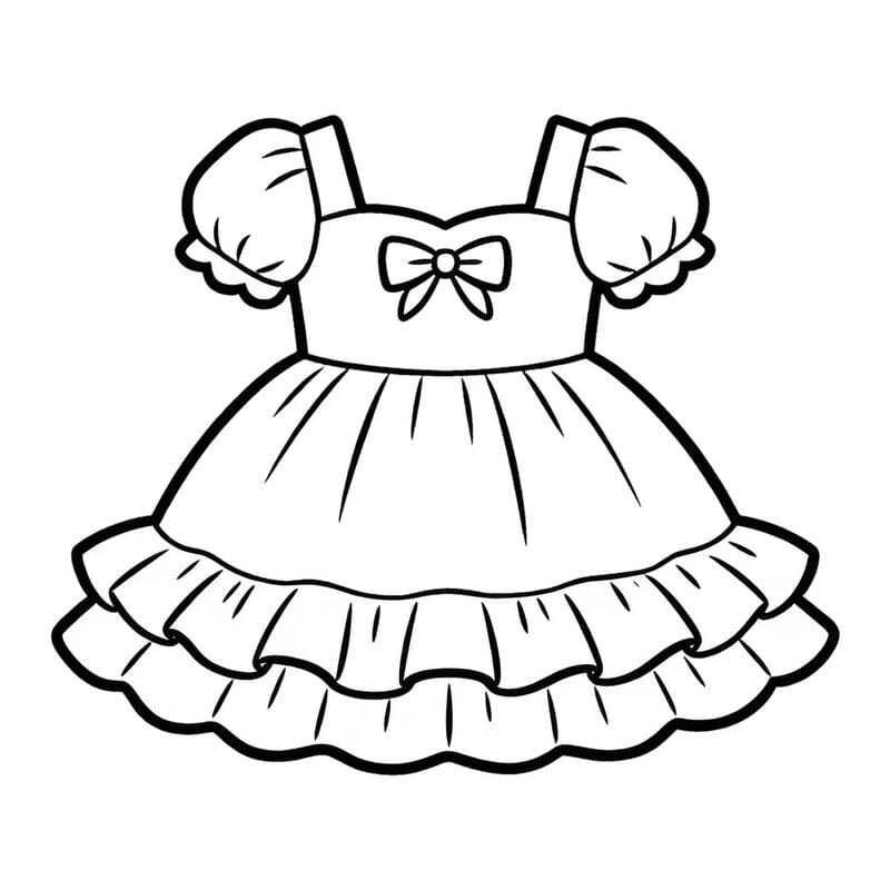Tranh tô màu trang phục mùa hè với áo thun và quần short