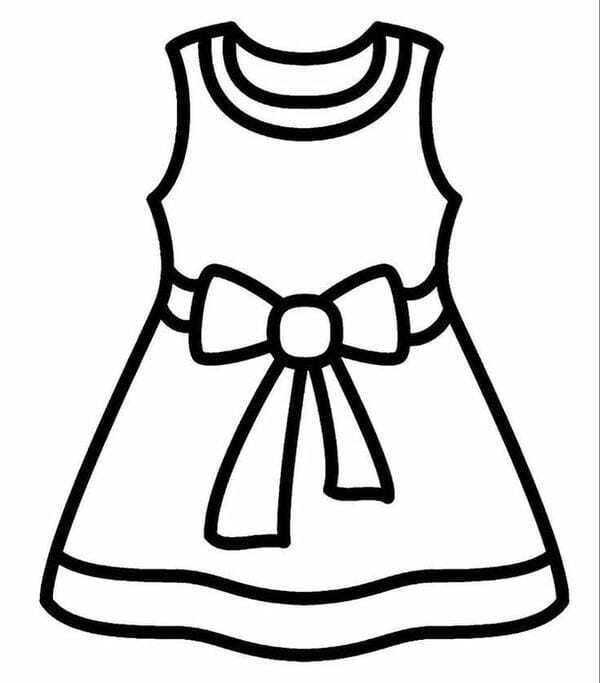 tranh tô màu trang phục mùa hè 7