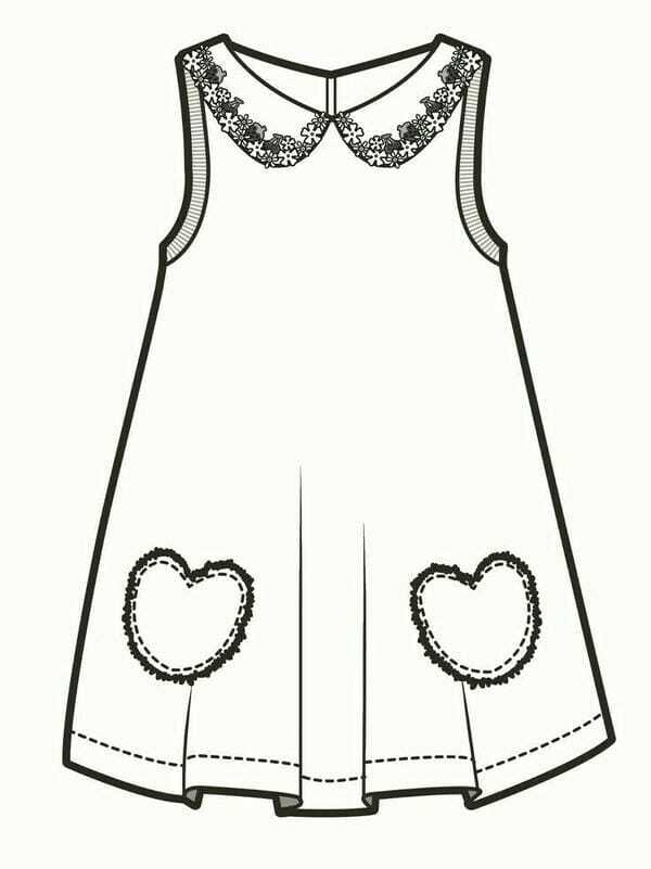 tranh tô màu trang phục mùa hè 8