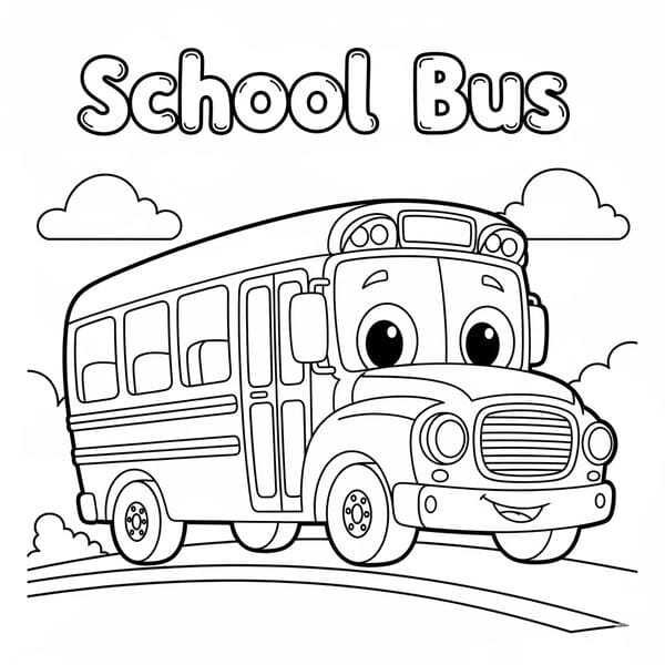 tranh tô màu xe buyt 14