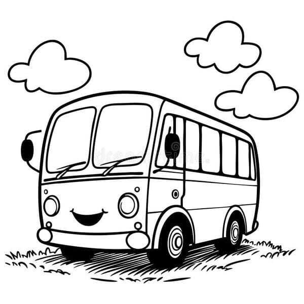 tranh tô màu xe buyt 16