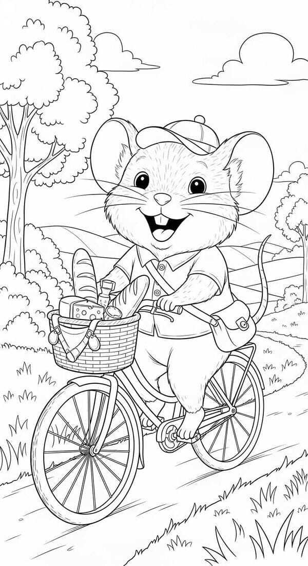 tranh tô màu xe đạp 10