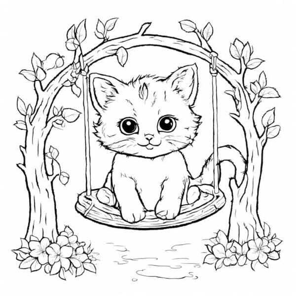 tranh tô màu xích đu 2