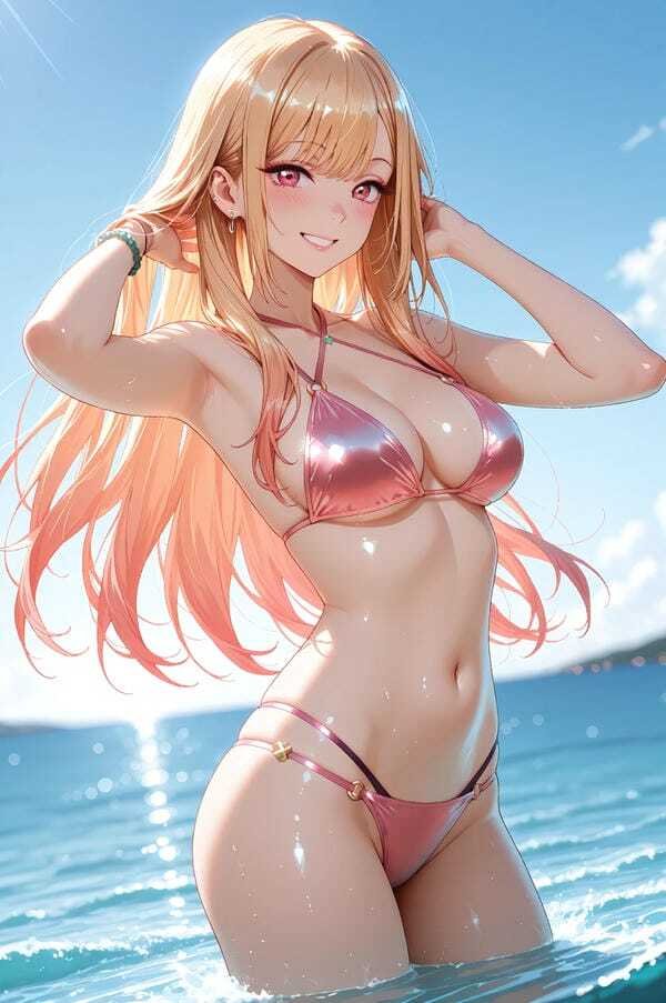 Ảnh gái anime mặc bikini phong cách kawaii