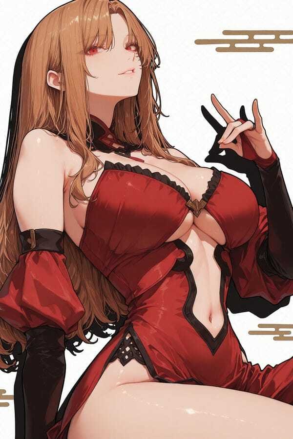 Anime beauty khoả thân quyến rũ dưới ánh đèn neon