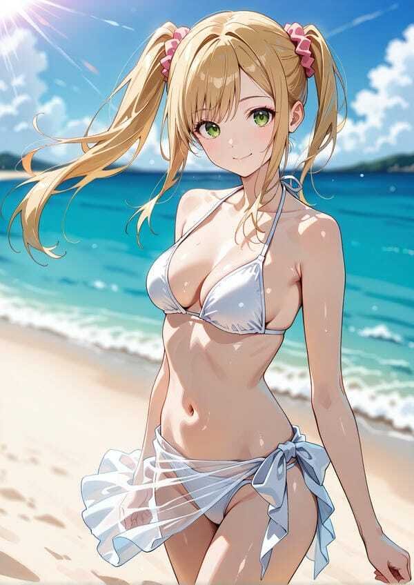 Gái anime bikini phong cách trẻ trung