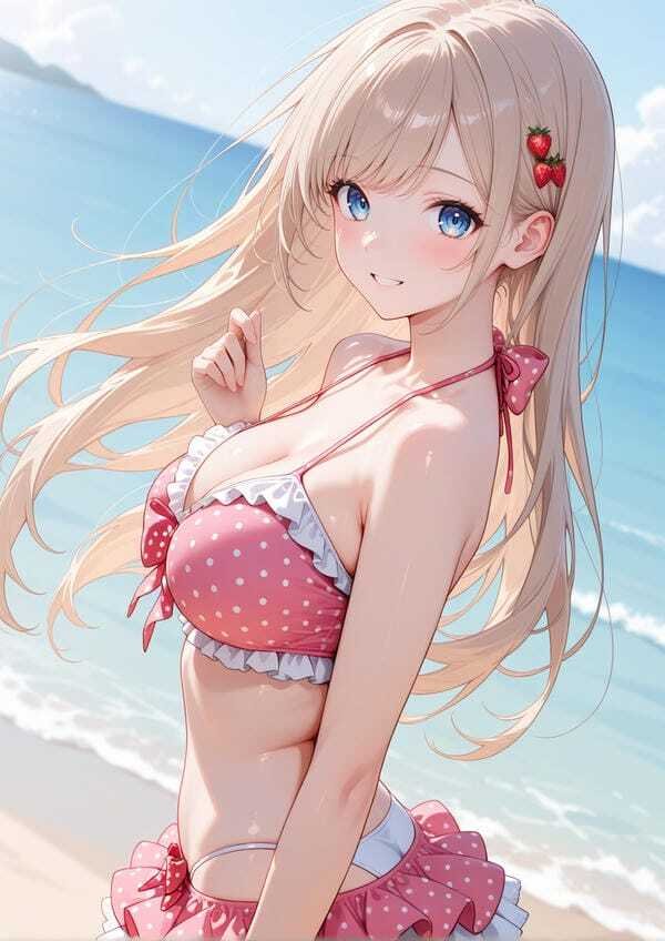 Gái anime mặc bikini thời trang