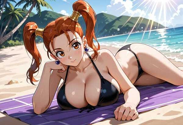 Ảnh anime gái xinh bikini biển đẹp