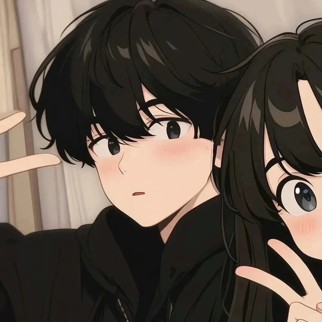 Hình avatar đôi vô tri phong cách anime