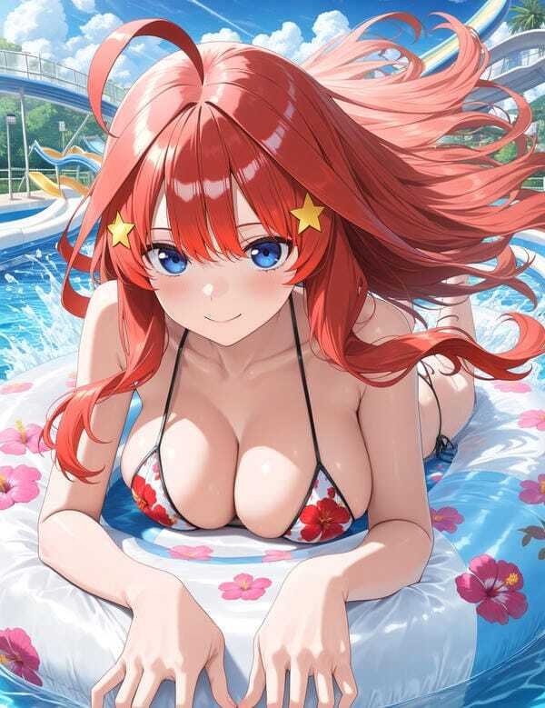 ảnh gái xinh anime mặc bikini đi biển 1