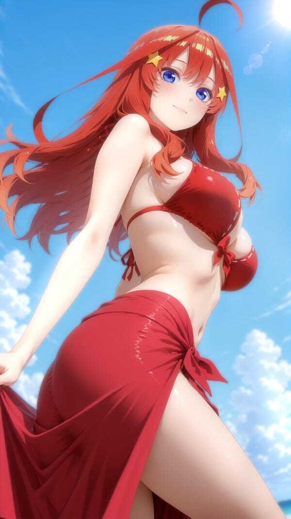 ảnh gái xinh anime mặc bikini đi biển 12