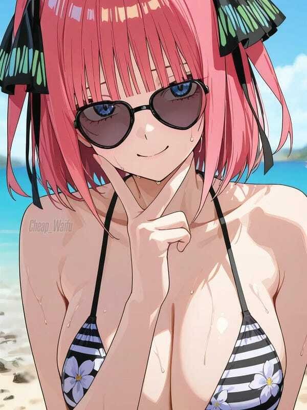 ảnh gái xinh anime mặc bikini đi biển 14