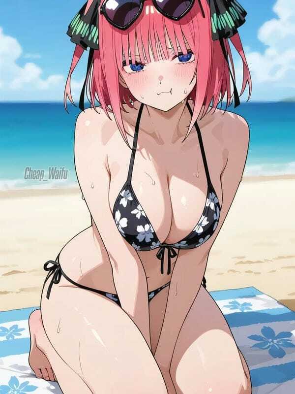 ảnh gái xinh anime mặc bikini đi biển 16