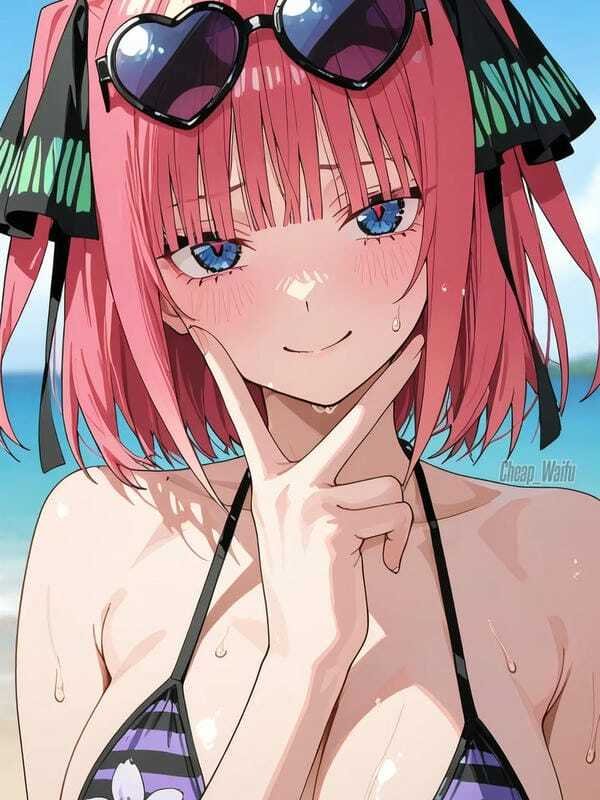 ảnh gái xinh anime mặc bikini đi biển 18