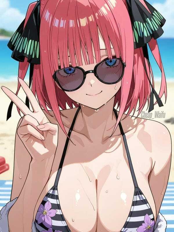 ảnh gái xinh anime mặc bikini đi biển 19