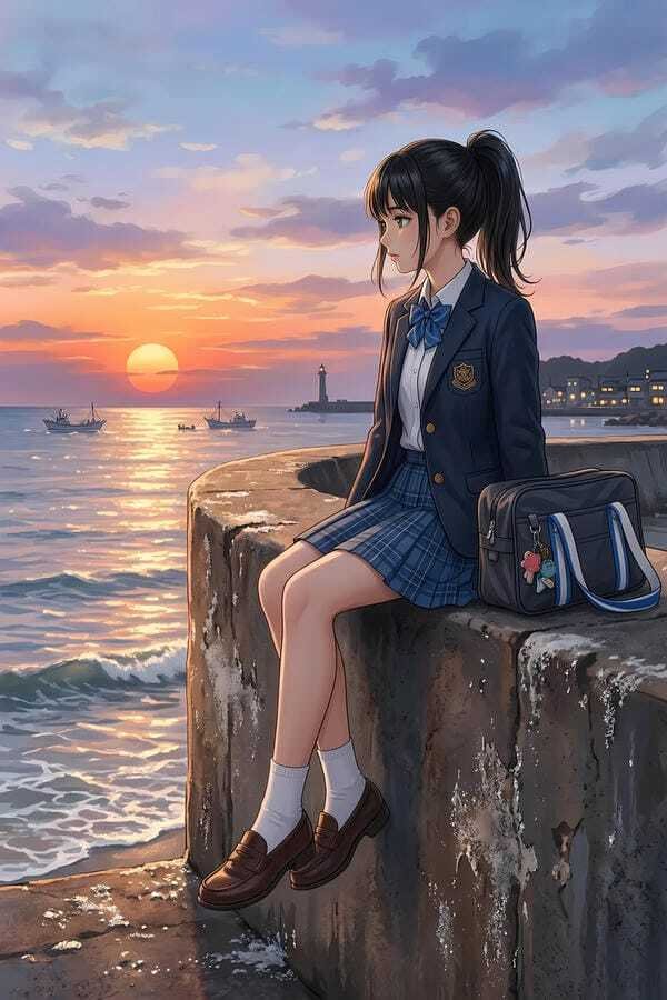 ảnh gái xinh anime mặc váy ngắn 17