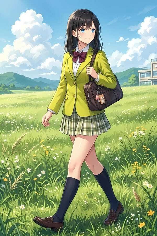 ảnh gái xinh anime mặc váy ngắn 18