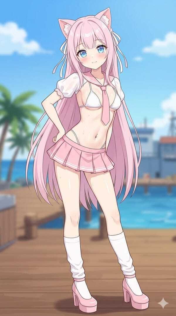 ảnh gái xinh anime mặc váy ngắn 21