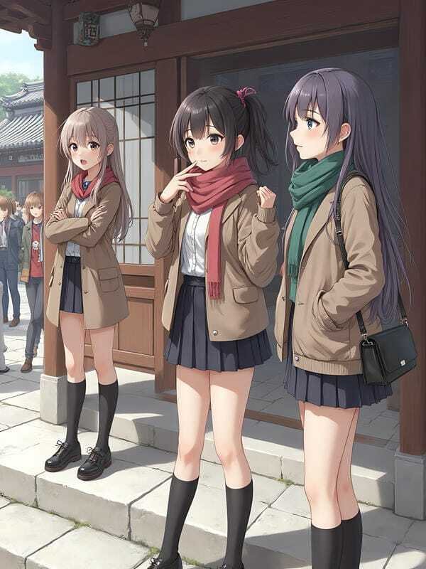 ảnh gái xinh anime mặc váy ngắn 3